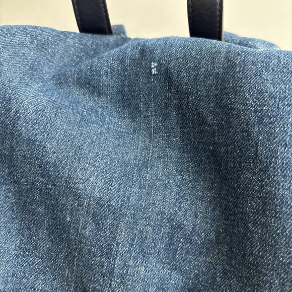 Rebecca Minkoff Denim Backpack Julian Style Vintage 2014-2016 Rare Hook Closure - Picture 12 of 16